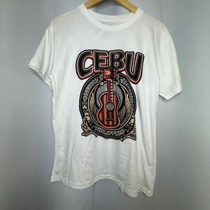 Cebu Philippines Guitar Graphic‎ T-Shirt Souvenir Tee Mens Size